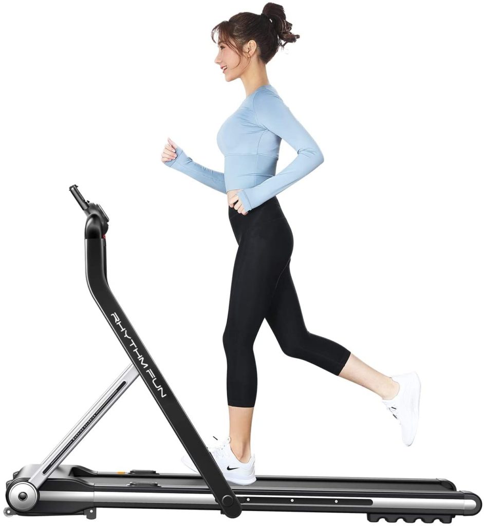 best walking machine for home - RHYTHM FUN Folding Running Treadmill
